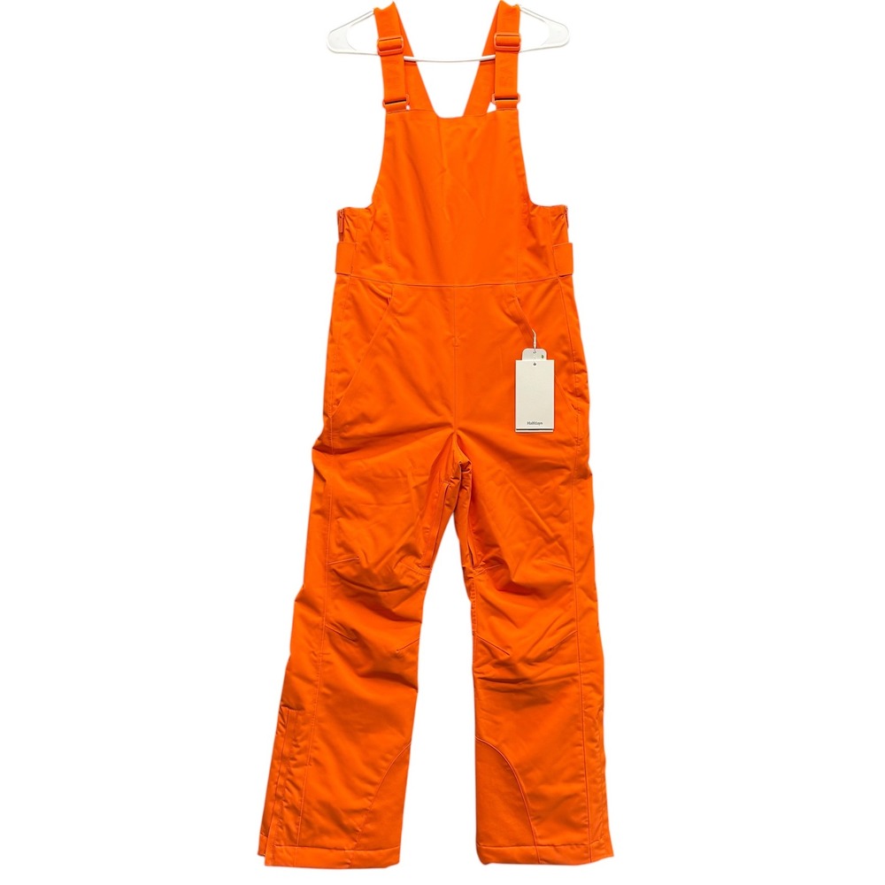 Halfdays Carson Bib Flame Orange Ski Snowboard Pants Womens Small Short